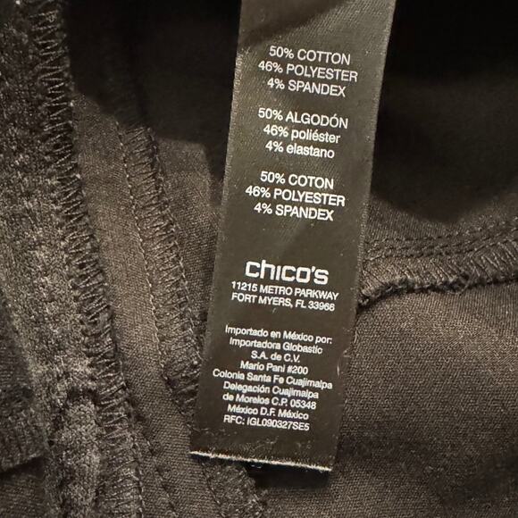 Chico's So Slimming black pants with back seaming detail - Sz 0.5 short US 6P - Picture 11 of 11
